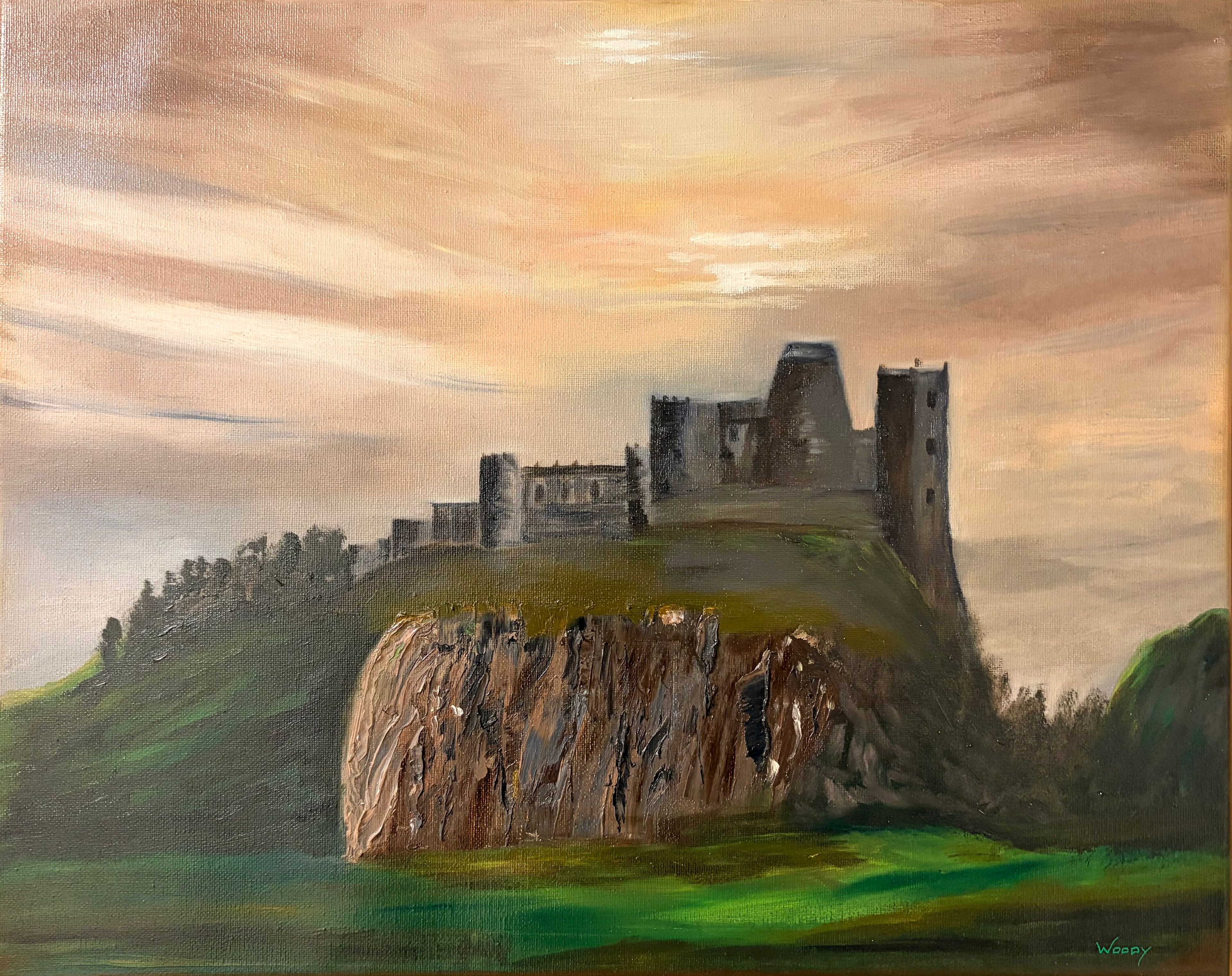 Bamburgh Castle - Original Oil Painting