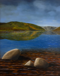 Lake Side - Original oil painting.