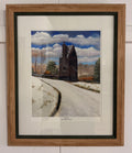 The Pigeon Tower - A Printed copy of the original oil painting by Woody, mounted and Framed.