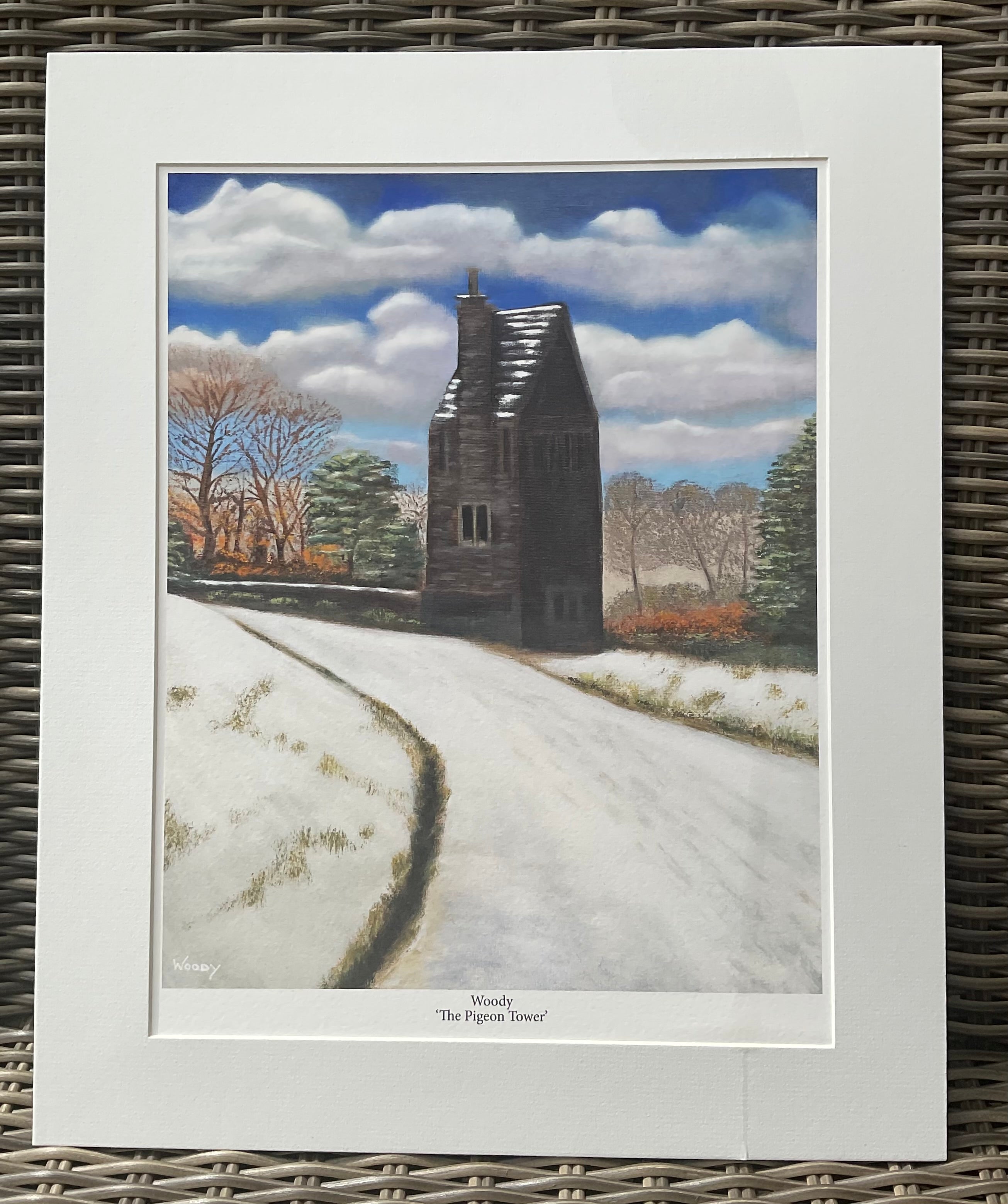 The Pigeon Tower - A printed copy of the original oil painting by Woody. Printed & Mounted