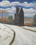 The Pigeon Tower - Original oil painting